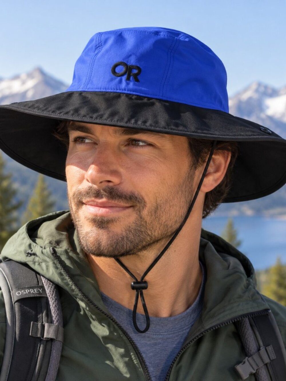 Vintage Outdoor Research Blue Black Misto Sombrero Sportsmen Style Hat Unisex M
